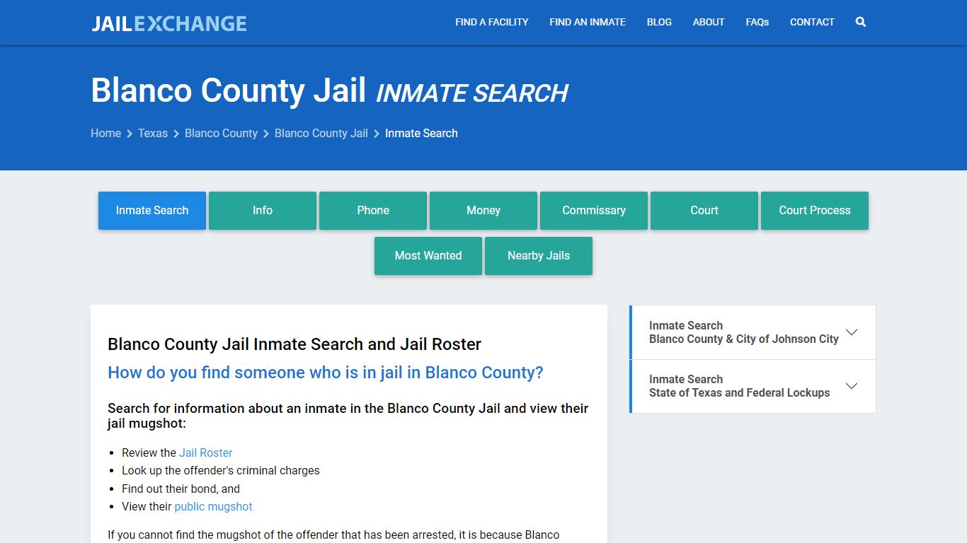 Inmate Search: Roster & Mugshots - Blanco County Jail, TX